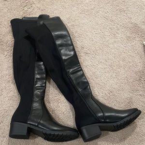 Black over the knee boots size 7 new